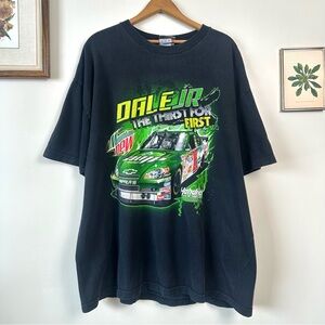 Retro Grunge Dale Jr Mountain Dew Hendrick Motorsports Graphic Tee 2XL